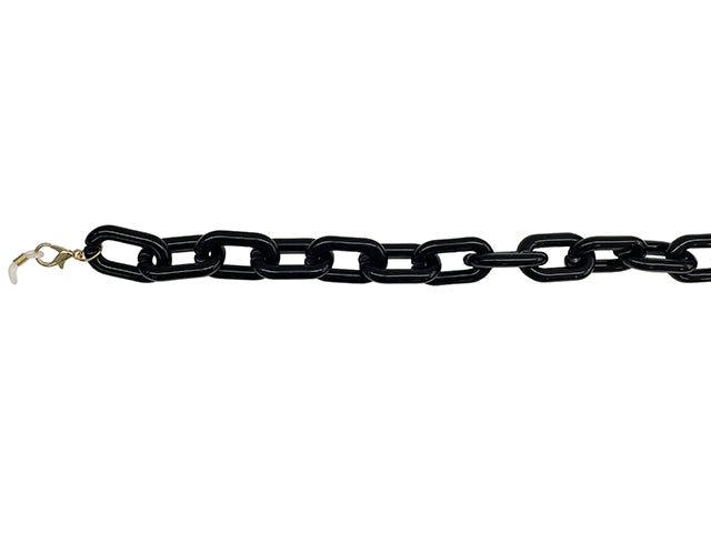 Glasses Chain 'Chunky Oval' Shiny Black