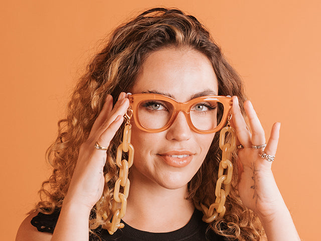 Glasses Chain 'Chunky Oval' Honey