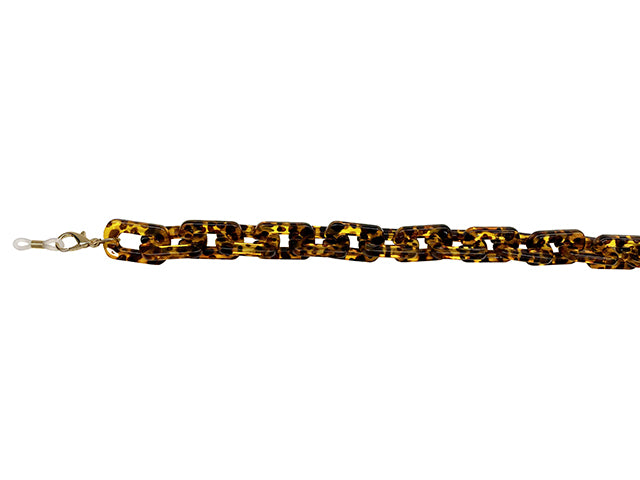 Glasses Chain 'Chunky Rectangular' Tortoiseshell